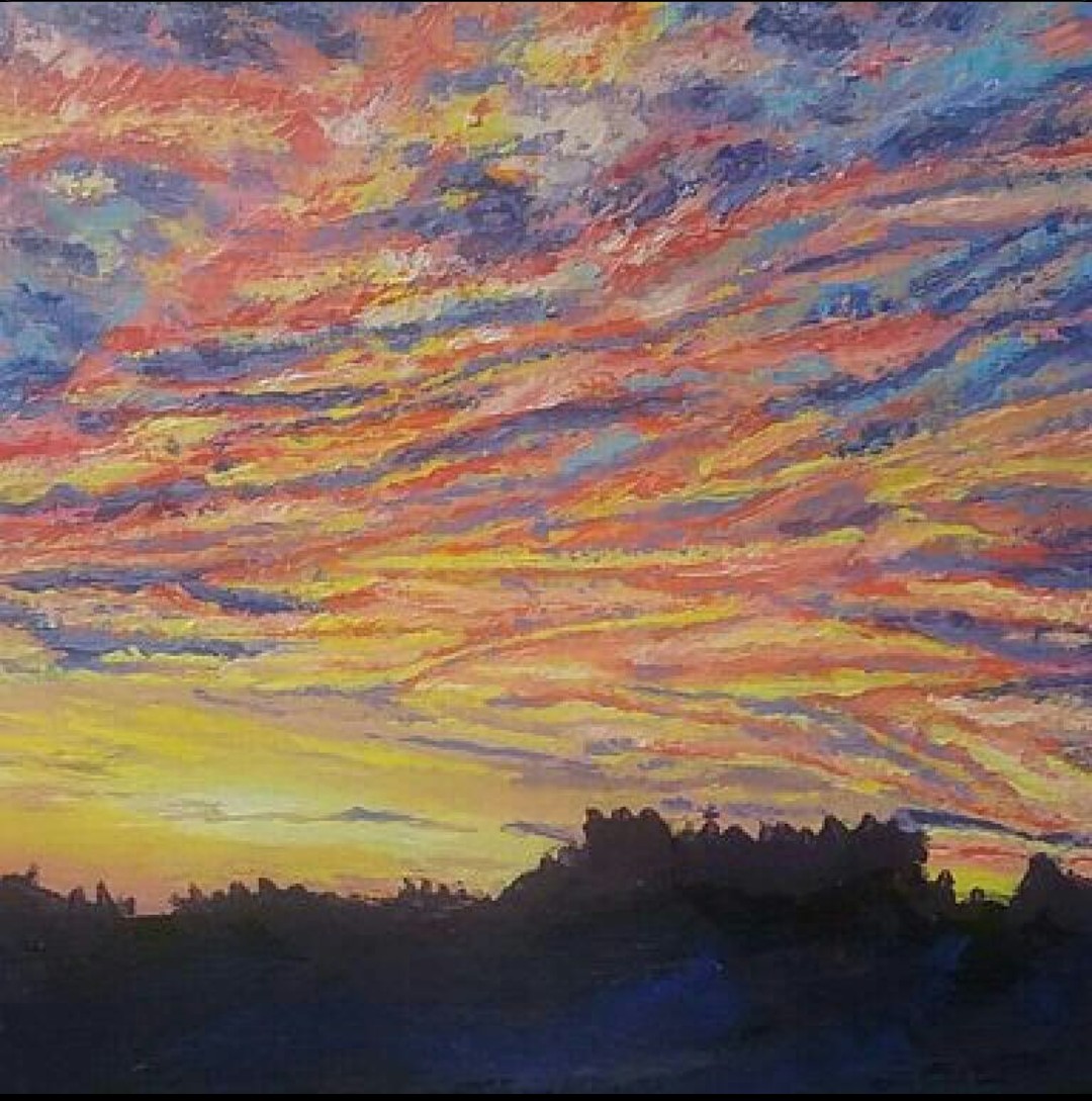 sunset painting